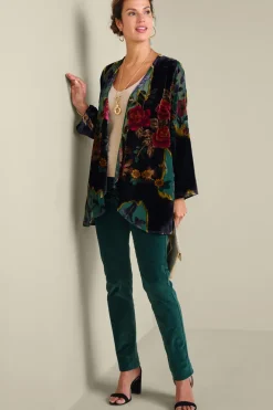 Online Soft Surroundings Aaliyah Floral Velvet Topper SecretGardenBurnout