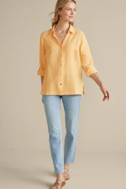 Hot Soft Surroundings Addison Gauze Big Shirt