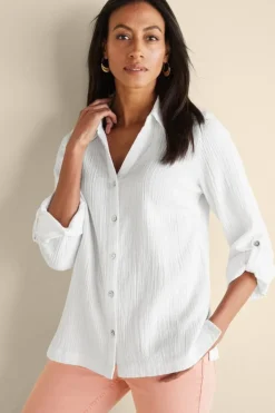 Hot Soft Surroundings Addison Gauze Big Shirt