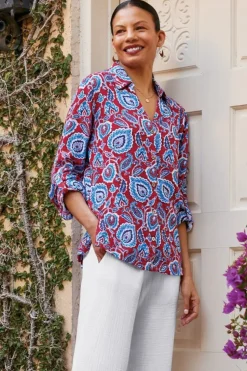 Hot Soft Surroundings Addison Gauze Big Shirt