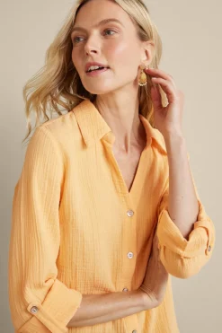 Hot Soft Surroundings Addison Gauze Big Shirt