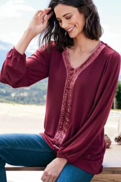 Best Soft Surroundings Adornment Top Cabernet