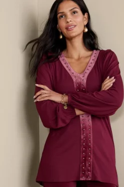 Best Soft Surroundings Adornment Top Cabernet