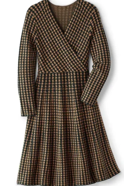 Soft Surroundings Aida Surplice Dress Hazelnut