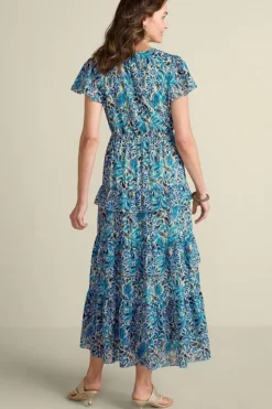 Soft Surroundings Aleyah Maxi Dress PaisleyIkatOvercast