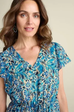 Soft Surroundings Aleyah Maxi Dress PaisleyIkatOvercast