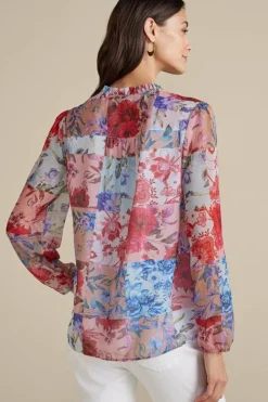 Soft Surroundings Anastasia Shirt ChrysanthemumFloral
