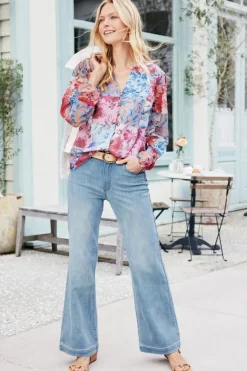 Soft Surroundings Anastasia Shirt ChrysanthemumFloral