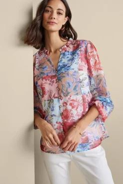 Soft Surroundings Anastasia Shirt ChrysanthemumFloral