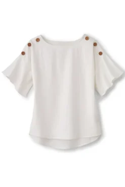 New Soft Surroundings Andrea Linen Blend Pullover