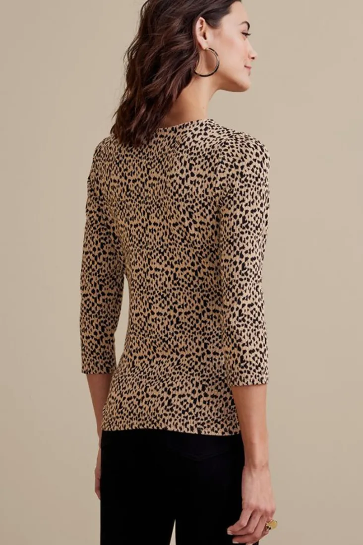 Discount Soft Surroundings Anesha Top Leopard