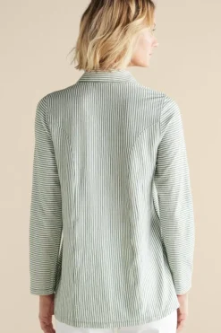 Sale Soft Surroundings Anisa Tunic GreenMilieuStripe