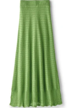 New Soft Surroundings April Crochet Sweater Skirt PiquantGreen
