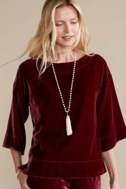Hot Soft Surroundings Aria Velvet Top