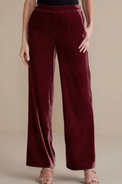 New Soft Surroundings Aria Velvet Wide Leg Pants