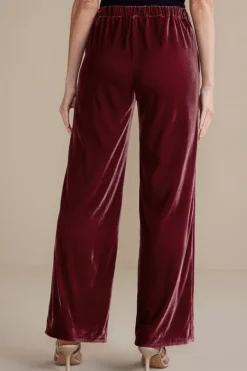 New Soft Surroundings Aria Velvet Wide Leg Pants