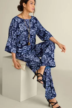 New Soft Surroundings Aria Velvet Wide Leg Pants