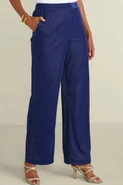 New Soft Surroundings Aria Velvet Wide Leg Pants