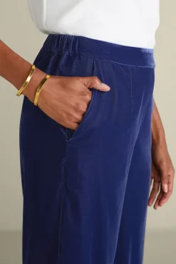 New Soft Surroundings Aria Velvet Wide Leg Pants