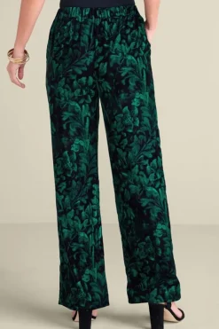 New Soft Surroundings Aria Velvet Wide Leg Pants