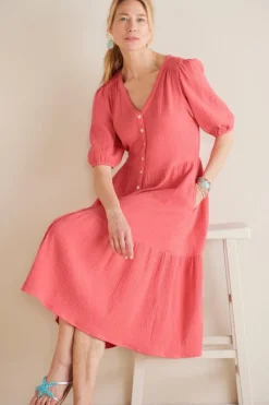 Outlet Soft Surroundings Arielle Gauze Midi Dress