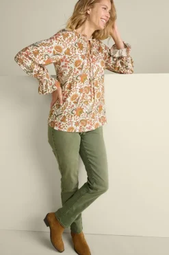 Clearance Soft Surroundings Asha Long Sleeve Top AutumnalGarden