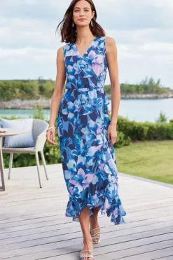 New Soft Surroundings Ashlyn Maxi Dress PurpleFloral