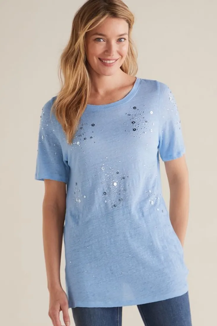Hot Soft Surroundings Astra Linen Tee