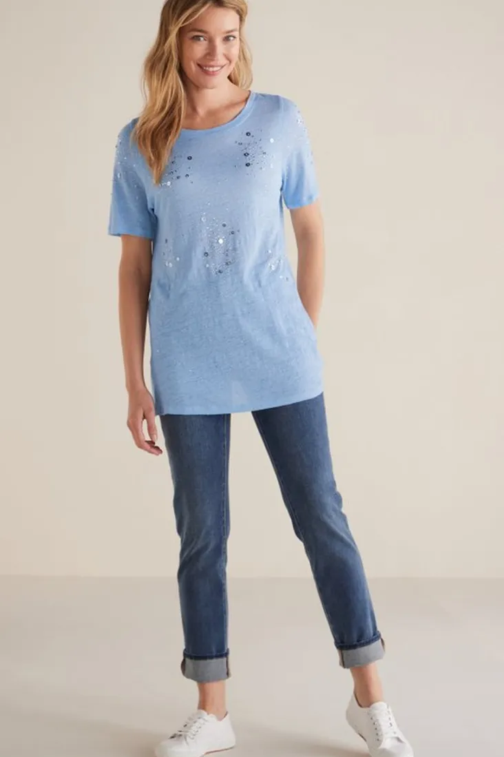 Hot Soft Surroundings Astra Linen Tee