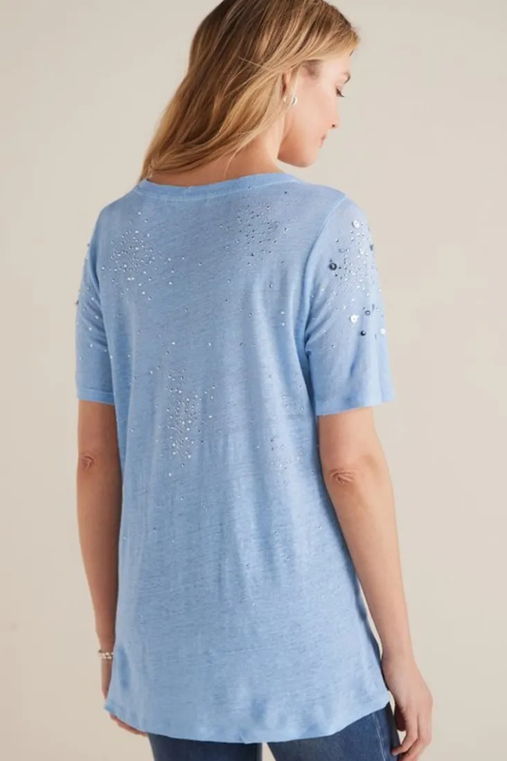 Hot Soft Surroundings Astra Linen Tee