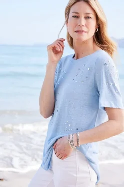 Hot Soft Surroundings Astra Linen Tee