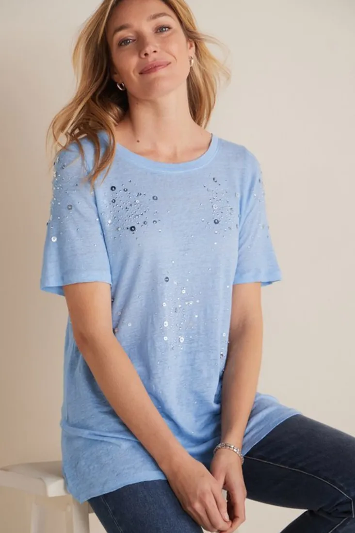 Hot Soft Surroundings Astra Linen Tee