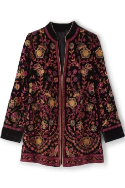 Hot Soft Surroundings Astrid Velvet Jacket Black