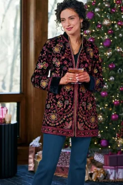 Hot Soft Surroundings Astrid Velvet Jacket Black