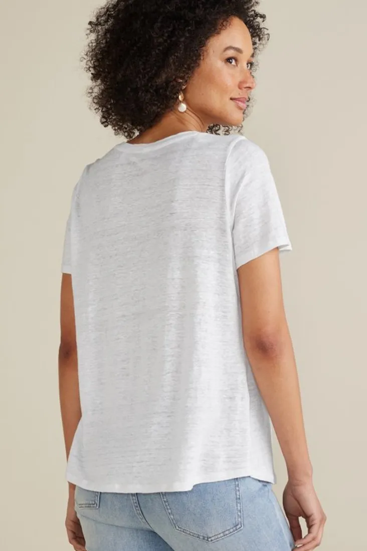 Soft Surroundings Aubrey Linen Slub Tee