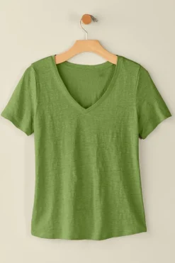 Soft Surroundings Aubrey Linen Slub Tee