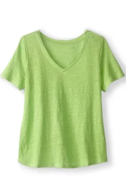 Soft Surroundings Aubrey Linen Slub Tee