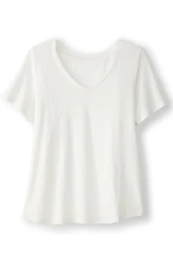 Soft Surroundings Aubrey Linen Slub Tee
