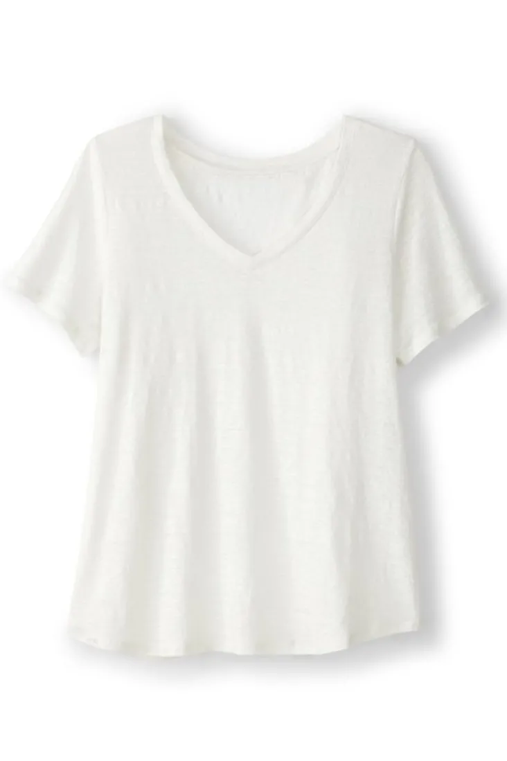 Soft Surroundings Aubrey Linen Slub Tee