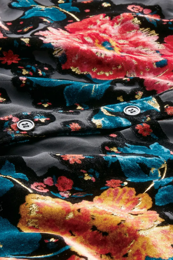 Soft Surroundings Autumn Velvet Tunic BlackMulti