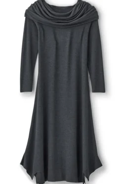 Hot Soft Surroundings B'call Knit Midi Dress CharcoalHeather