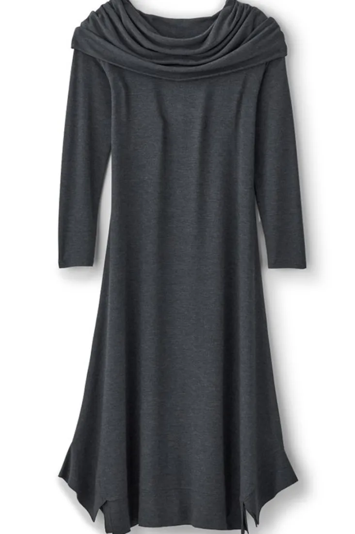 Hot Soft Surroundings B'call Knit Midi Dress CharcoalHeather