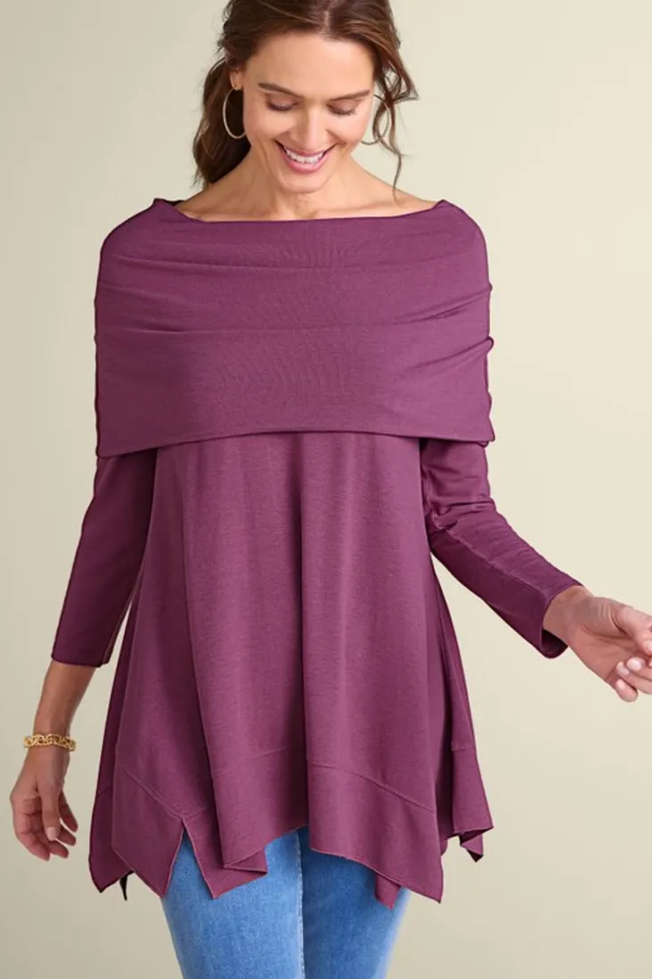 Outlet Soft Surroundings B'call Knit Tunic Damson