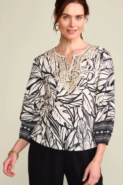 Soft Surroundings Bellamy Top PaoloPalm/OsascoBorder