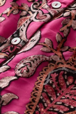 Sale Soft Surroundings Bellarosa Velvet Tunic PinkScarfBurnout