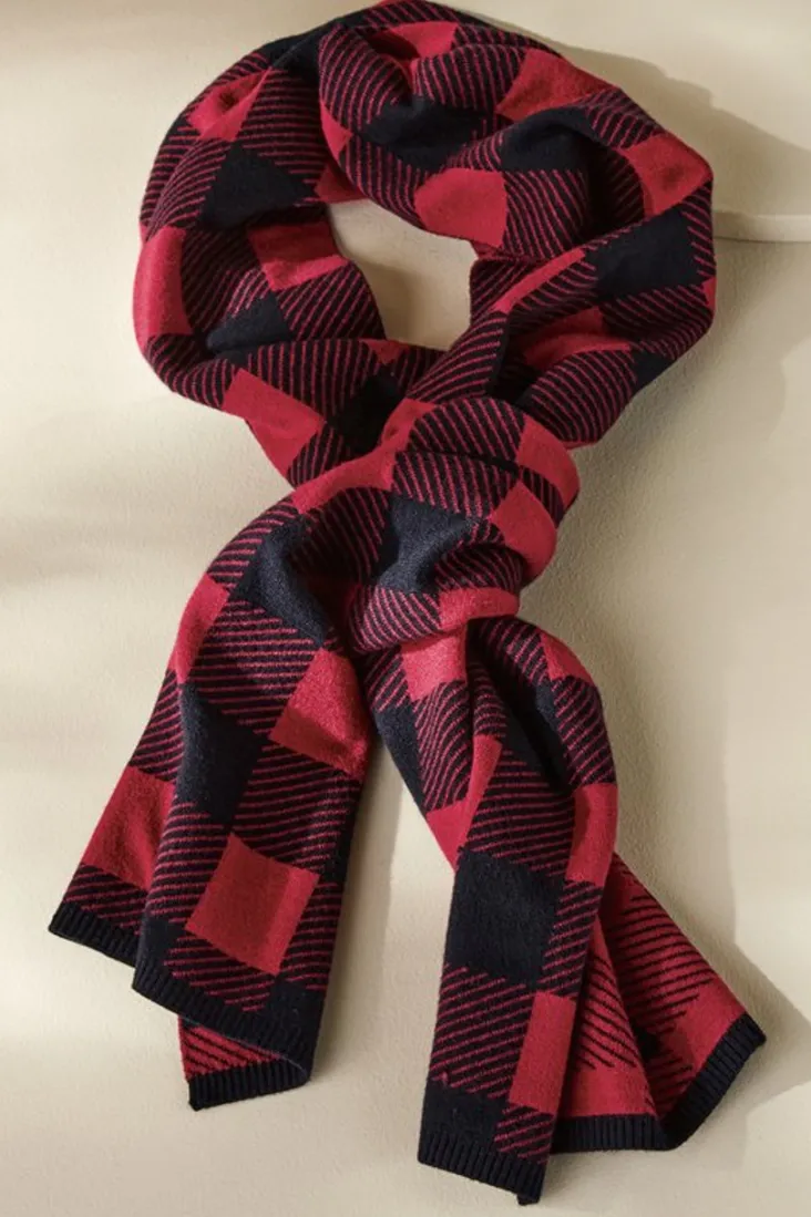 Online Soft Surroundings Bera Plaid Scarf RioRedBuffaloCheck