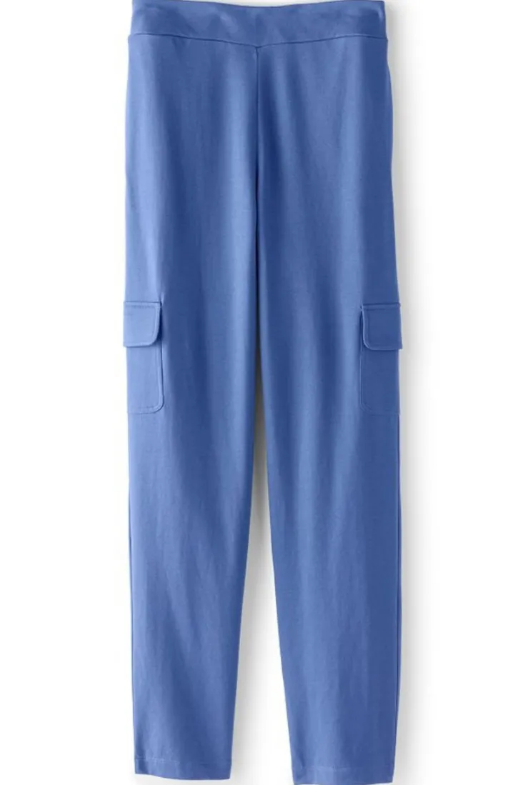 Online Soft Surroundings Birdie French Terry Cargo Pants TrueNavy