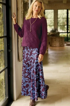 Online Soft Surroundings Blaise Satin Skirt