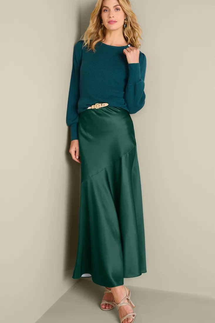 Online Soft Surroundings Blaise Satin Skirt