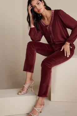 Hot Soft Surroundings Blakely Velveteen Pants